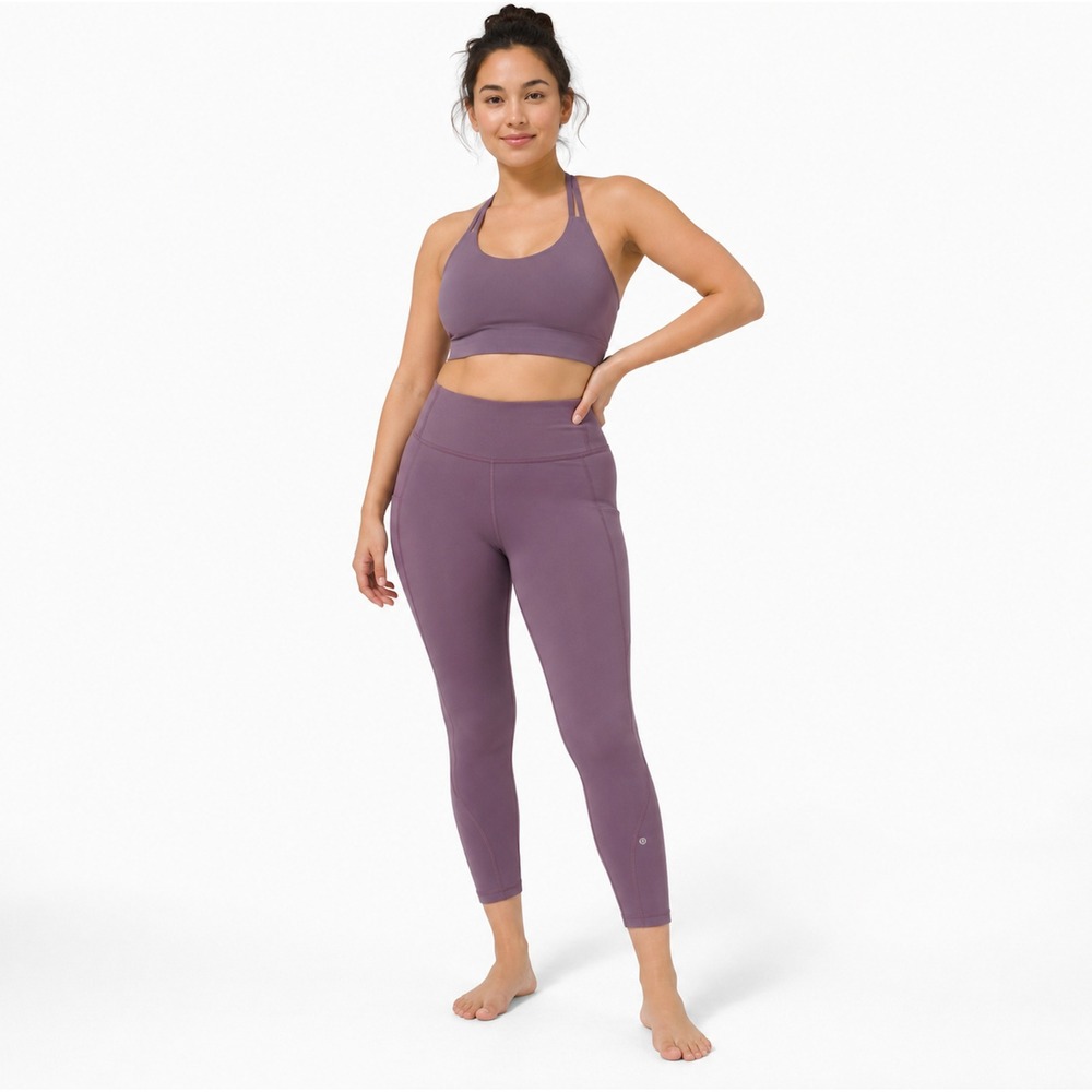 Lululemon Invigorate High-Rise Crop Purple Grape Thistle Leggings SIZE 8